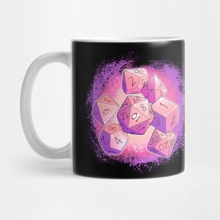 Pink Hearts Dice Set Mug